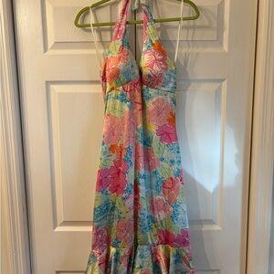 Lilly Pulitzer Colorful Floral Silk Dress